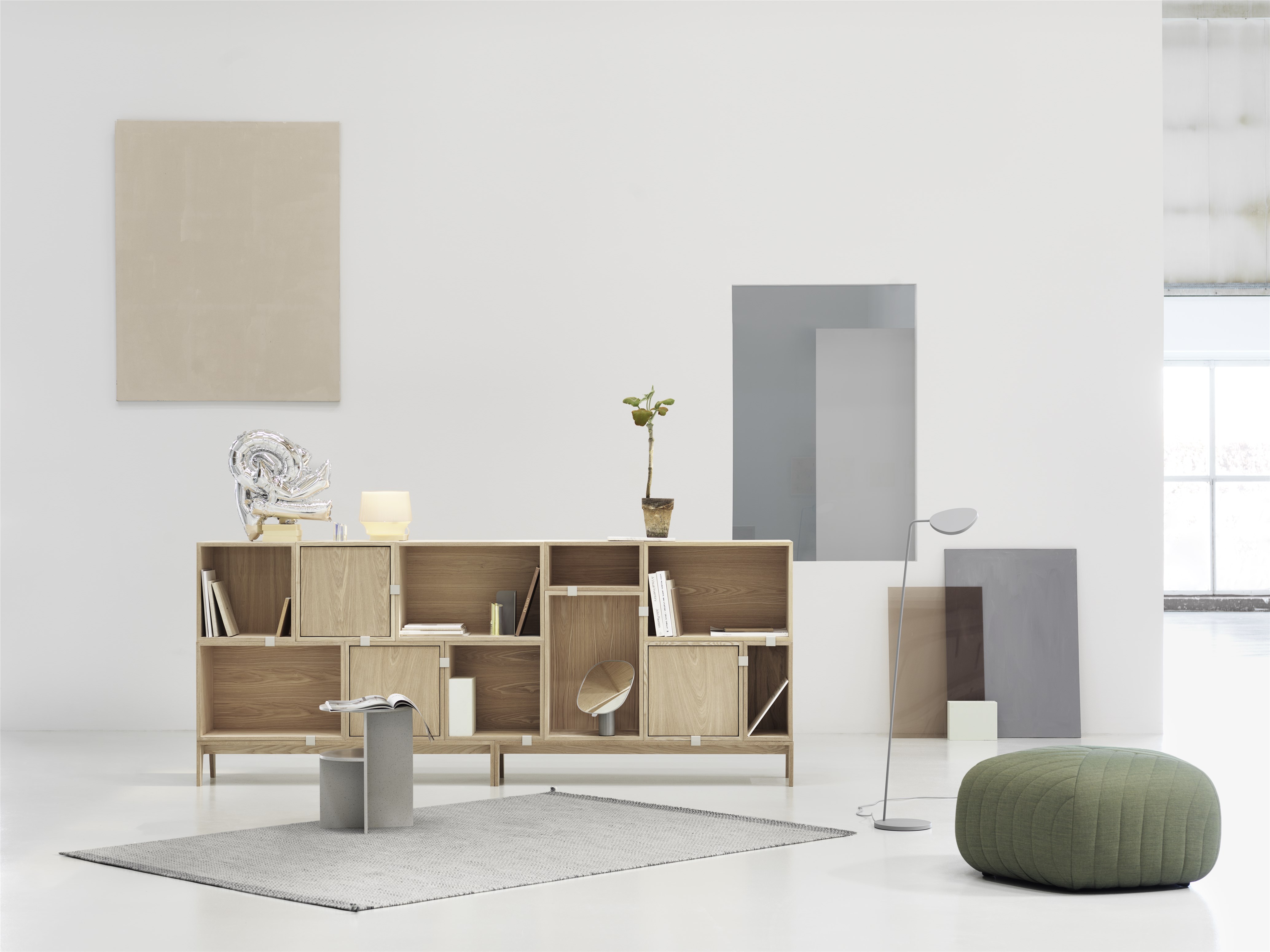 6 of the best modular storage systems to get the fitted, bespoke look for less - stacked shelving system by Muuto