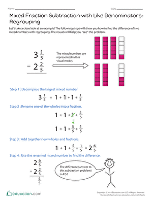 browse subtracting fraction educational resources education com