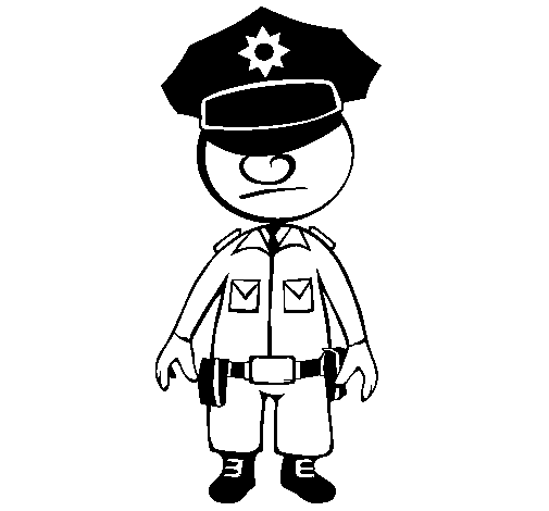 Dibujo de Policía para Colorear