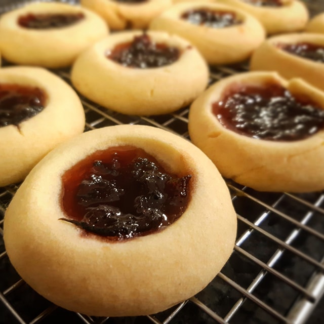 Shortbread Jam Drop Cookies