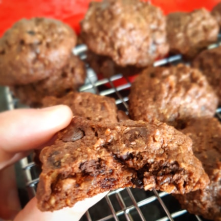 Choc Cherry Coconut Cookies