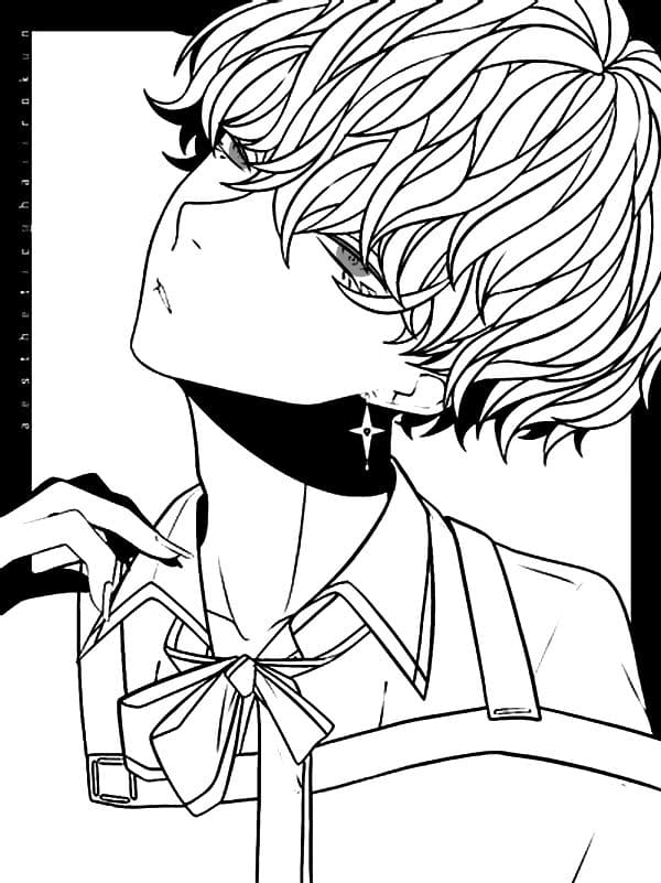 View 18 Anime Boy Coloring Page - Alramadin