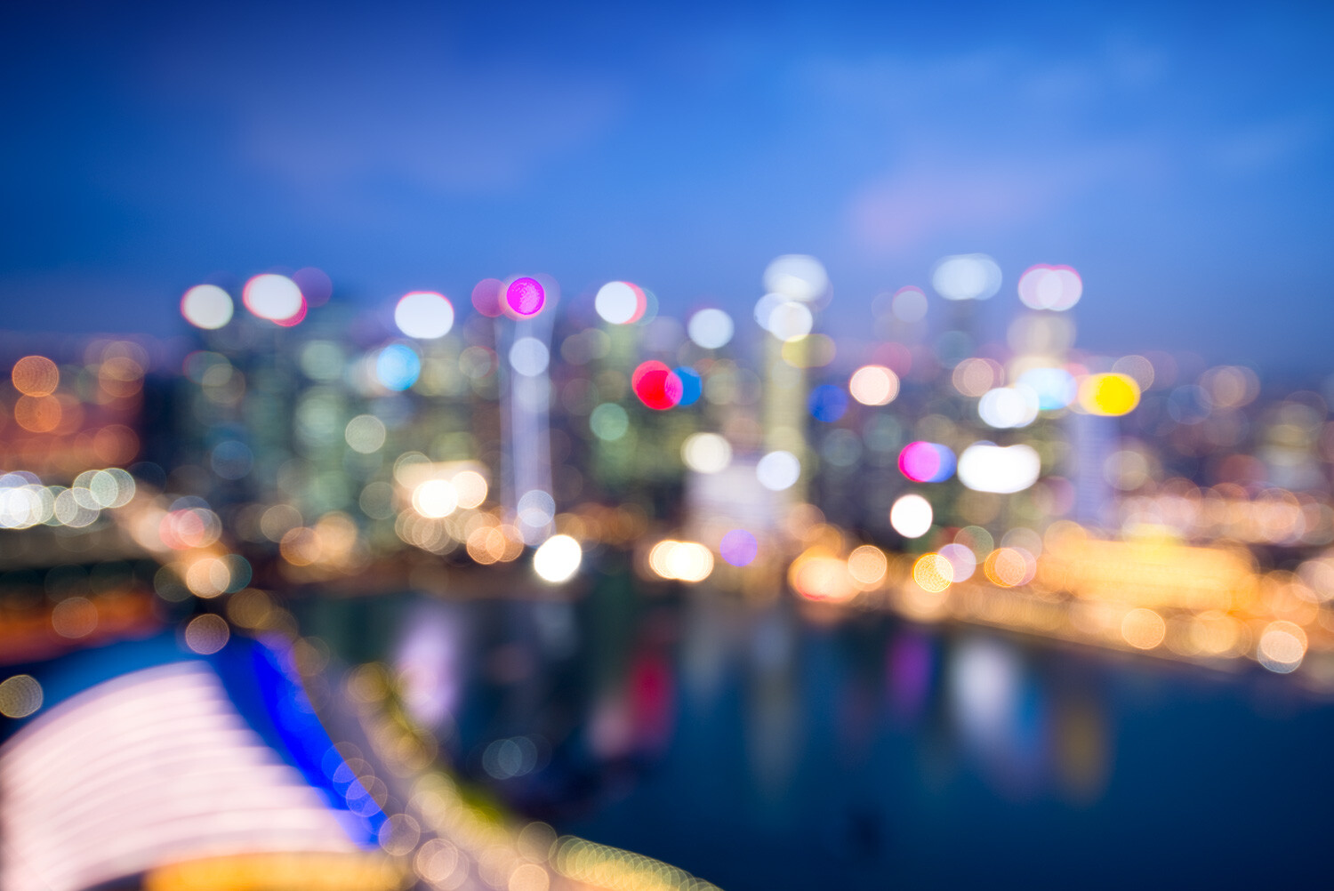 Singapore - Out of Focus Cityscape Bokeh Images