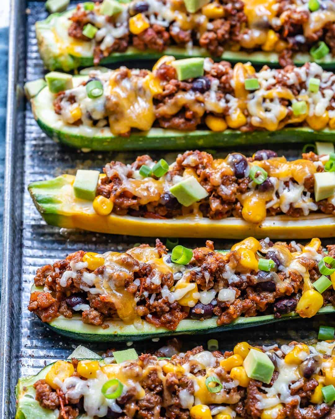 Low Carb Burrito Zucchini Boats