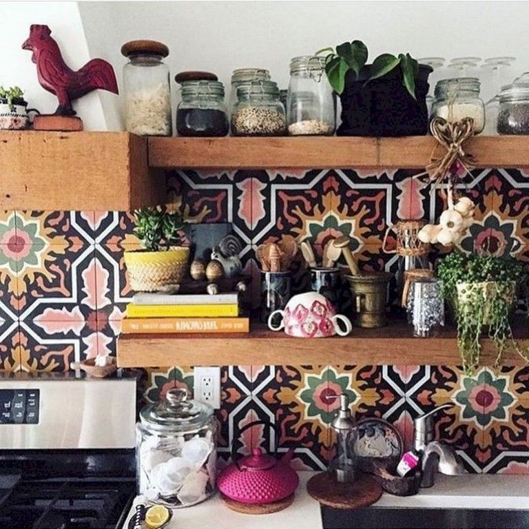 Beautiful Bohemian Style Kitchen Decoration Ideas 16