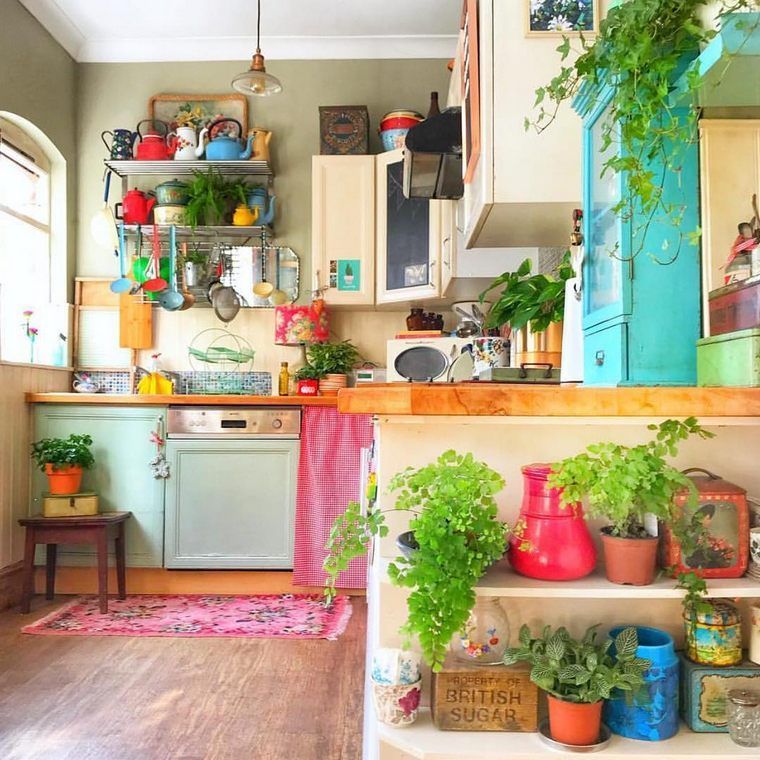 Beautiful Bohemian Style Kitchen Decoration Ideas 20