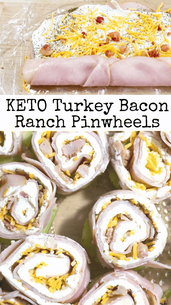 Keto Turkey Bacon Ranch Pinwheels Recipe 