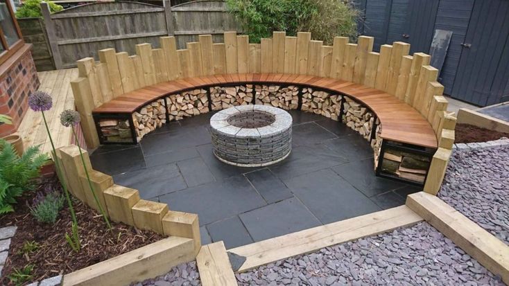 40 Circular Fire Pit Seating Area Ideas