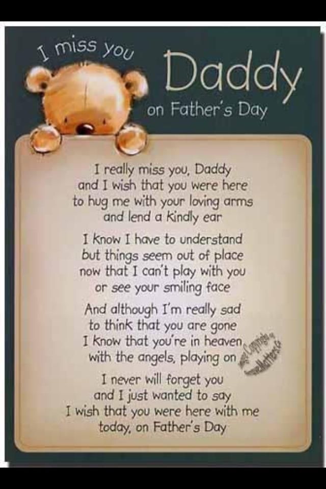 I Miss You Daddy on Father's Day