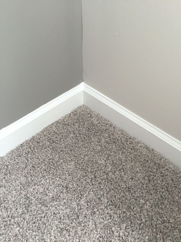 Grey carpet in bedroom