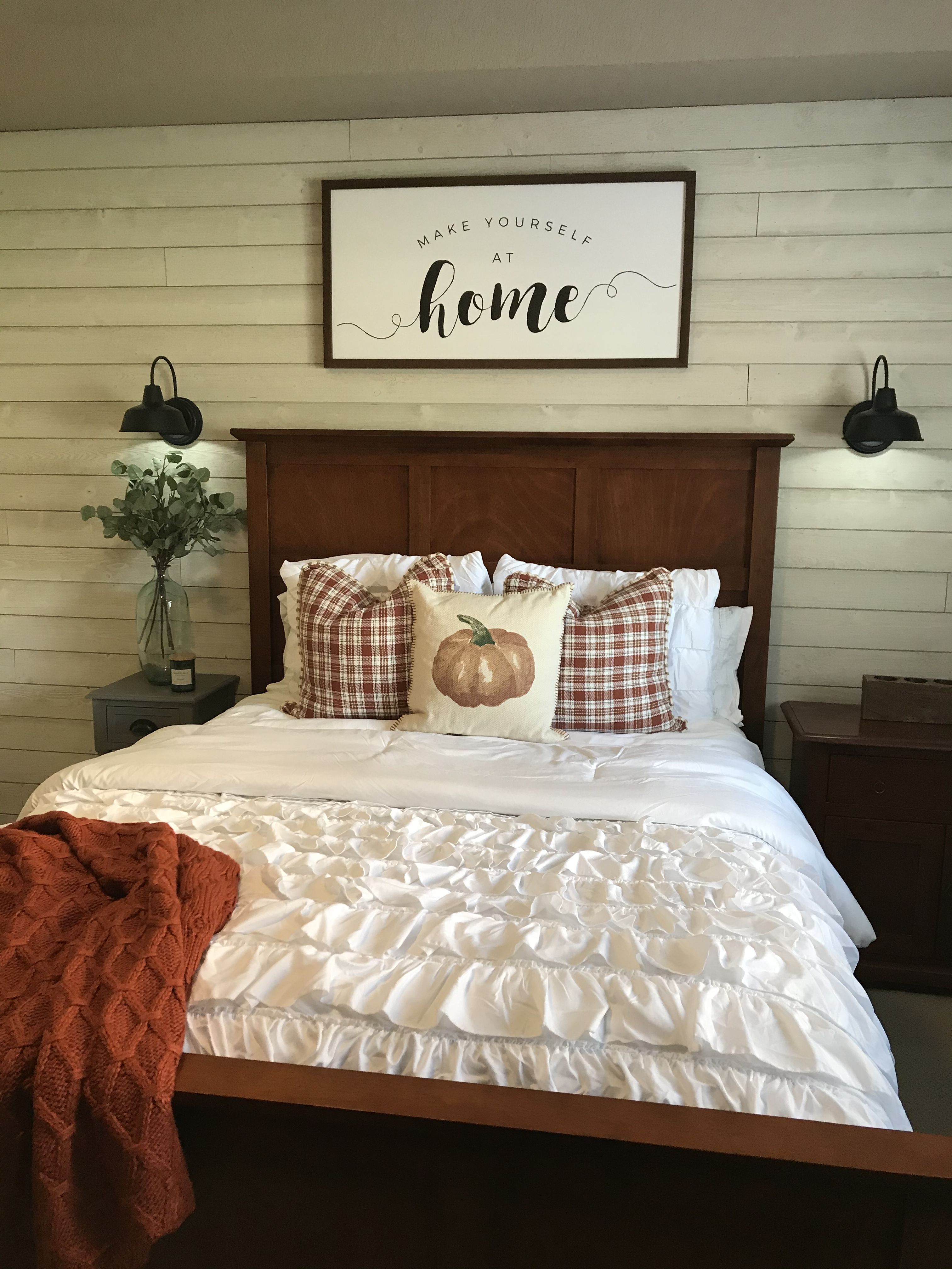 Gorgeous guest bedroom with cozy bed