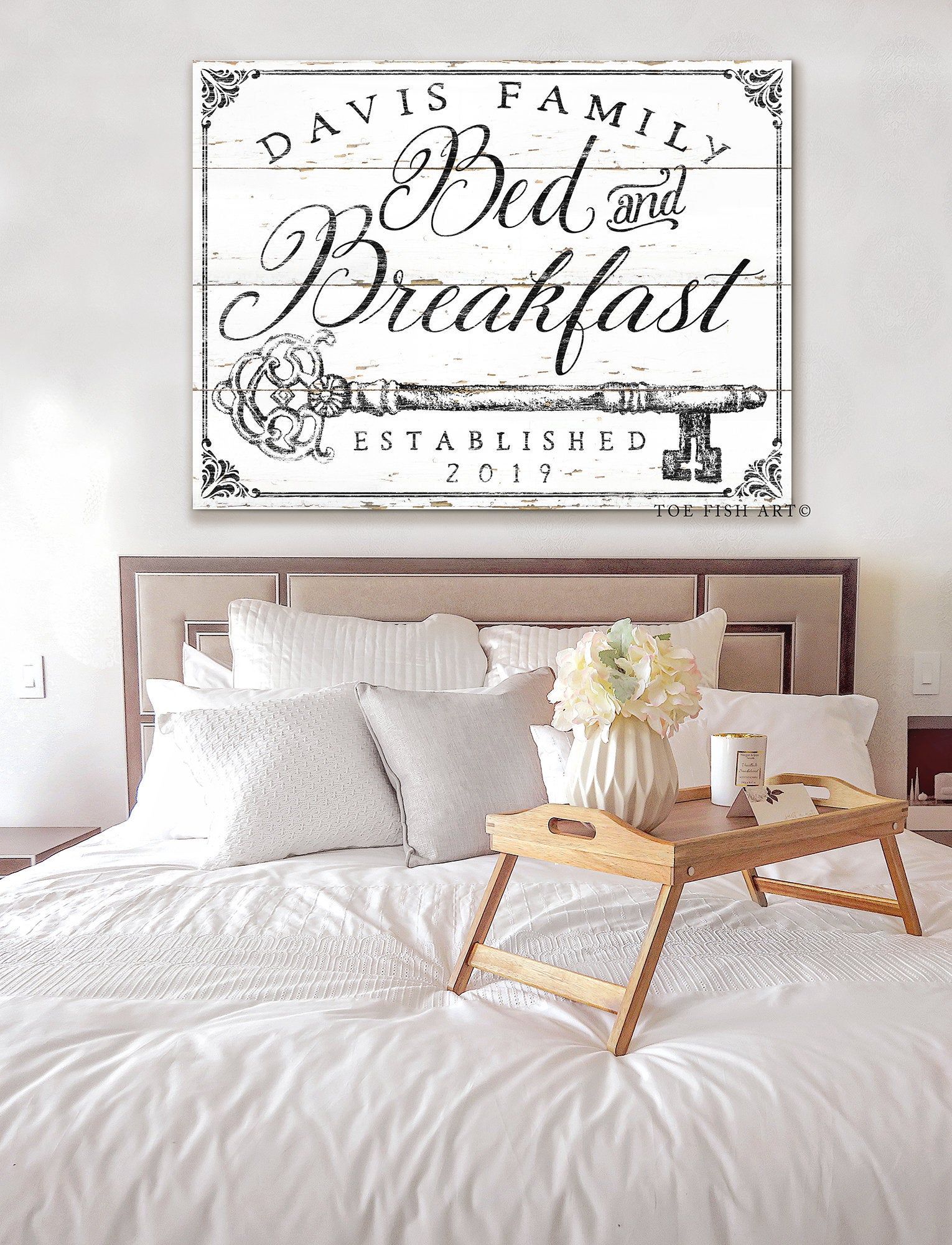 Bed and breakfast sign rustic farmhouse wall decor