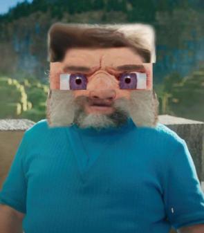 Blursed Minecraft Steve