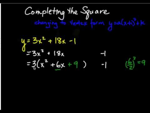 Standard Form To Vertex