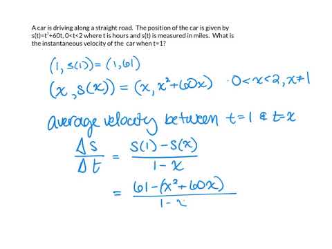 Instantaneous Velocity Using Limits