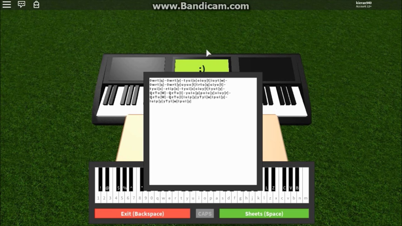 Piano Music Sheet Happier Roblox