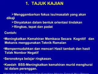 Kajian ini berfokus kepada membina ayat sahaja tetapi tidak menyeluruh untuk . Format Penulisan Cadangan Dan Laporan Kajian Tindakan