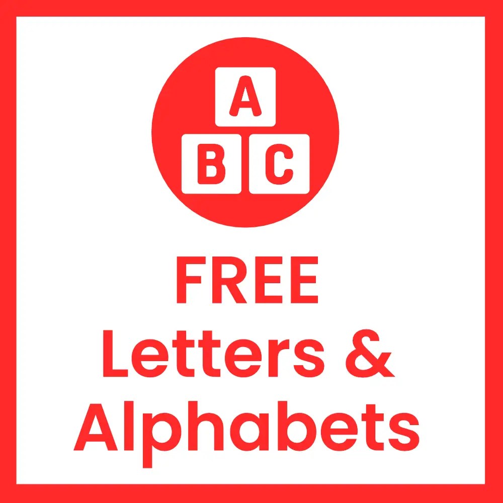 Free Printable Letters / Numbers