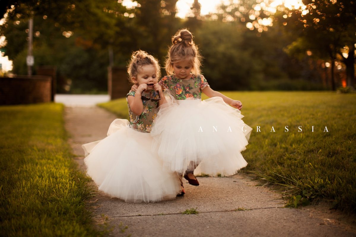 White Embroidered Communion flower girl dress skirt lace leotard hand custom satin buttons seamstress couture bespoke gold ivory wedding floral tulle bodysuit