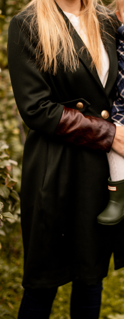 dark green wool coat