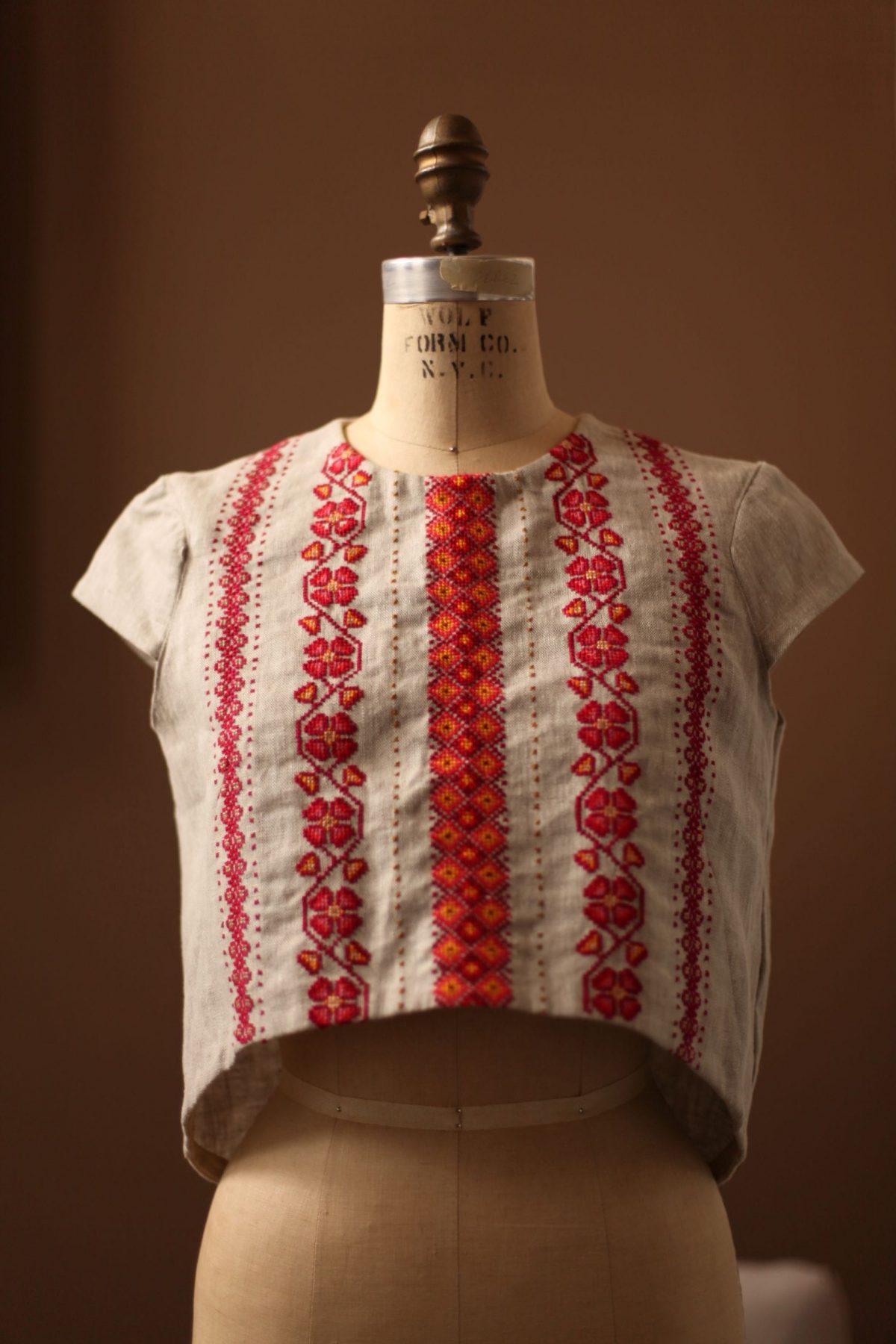 modern Ukrainian embroidered top