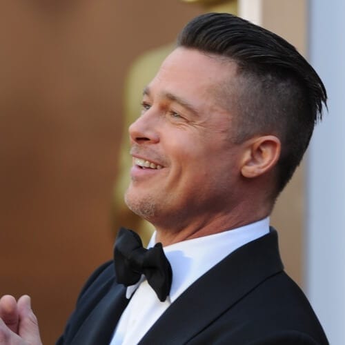 Swept Back Brad Pitt Hairstyles