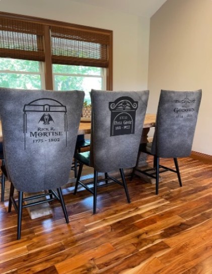 Halloween tombstone chair covers craft idea