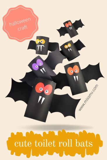 cute toilet roll bats