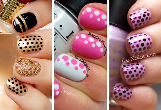 40 Cute Polka Dot Nails Designs