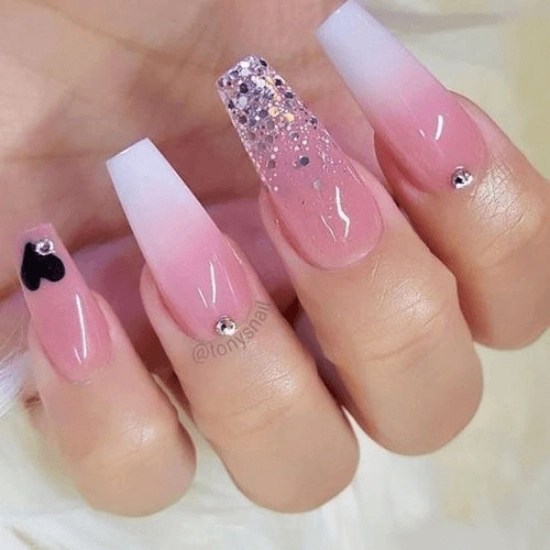 Pink Ombre Nails