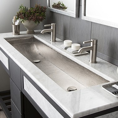 Rectangular Trough Bathroom Sinks