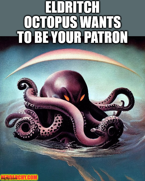 AI generated creepy octopus as a D&D creature