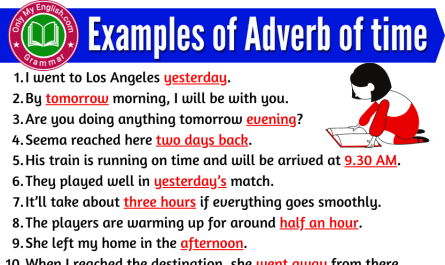 examples of adverb of time