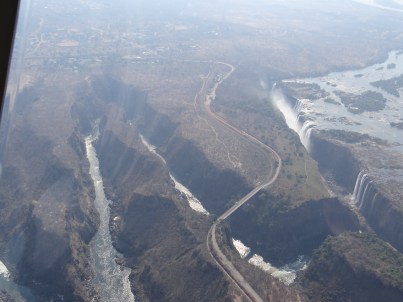 Flying over the falls