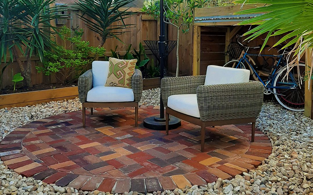 Circular Patio In Their Backyard