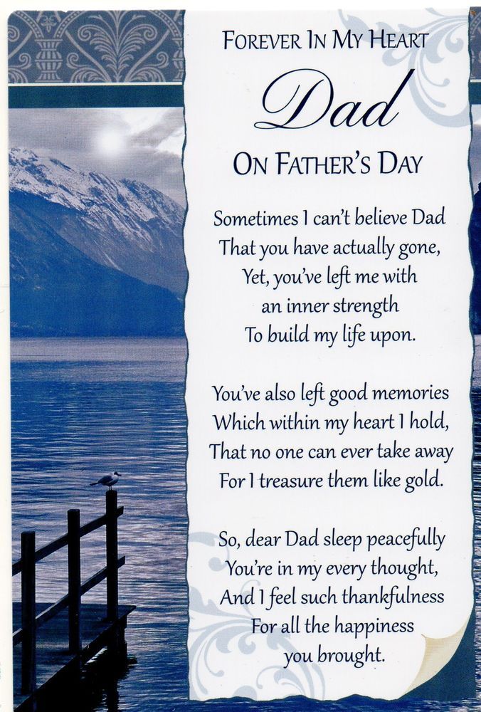 Fathers Day Card Grave Memorial Graveside Remembrance-Forever In My