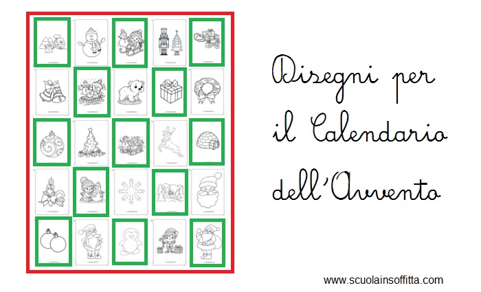 Disegni per il calendario dell'avvento