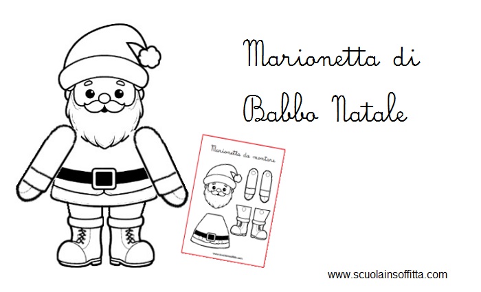 Marionetta di Babbo Natale da montare