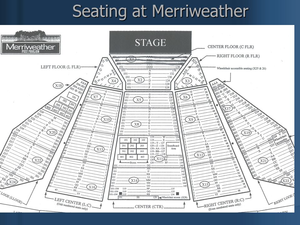 Interactive Merriweather Post Pavilion Seating Chart | Printable ...