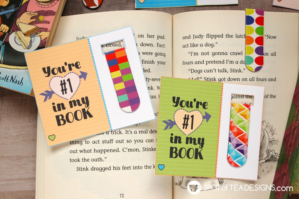 Magnetic Bookmark Valentine Printables | spotofteadesigns.com