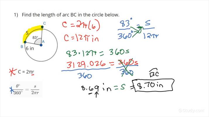 How To Find Arc Length From Subtended