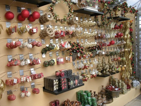 Christmas decoration shop