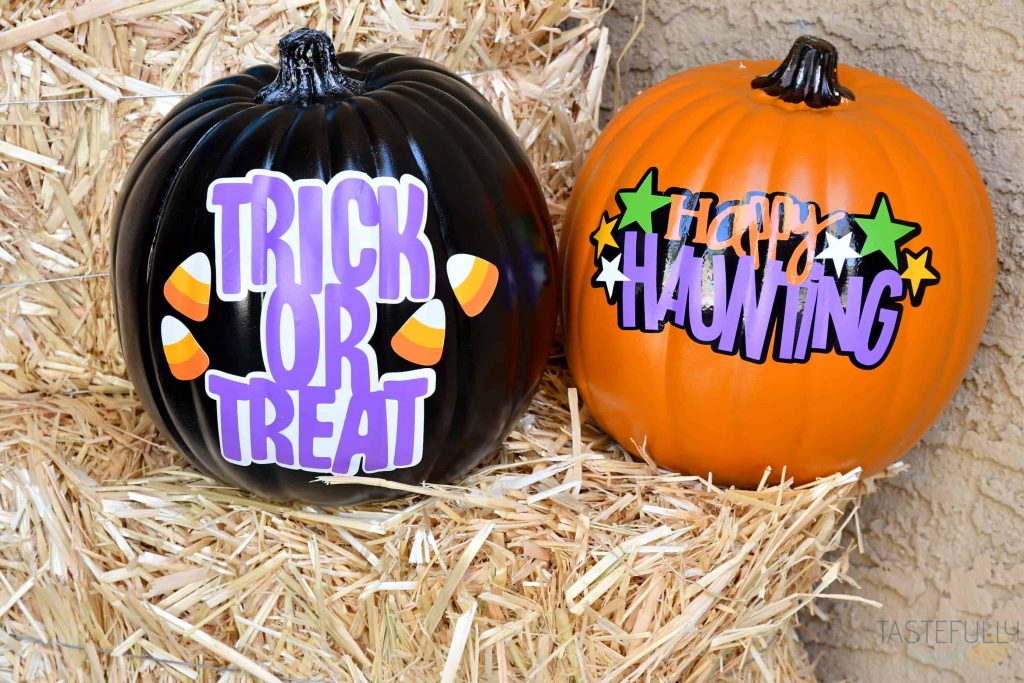 Easy DIY Pumpkins made with your Cricut. Quick Halloween Projects