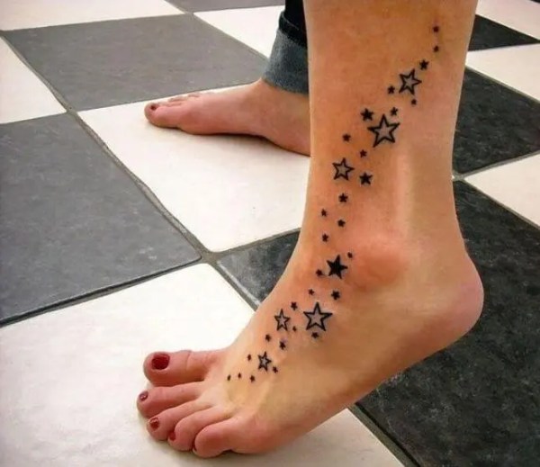 Star Tattoo On Feet