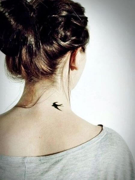 Small Dove Neck Tattoos Design And Ideas