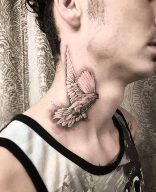 Dove Neck Tattoo