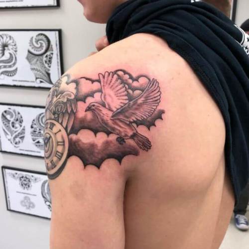 Dove Shoulder Tattoo