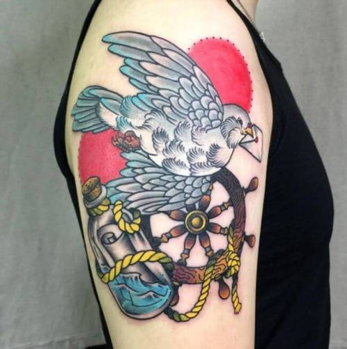 Traditional Dove Tattoo