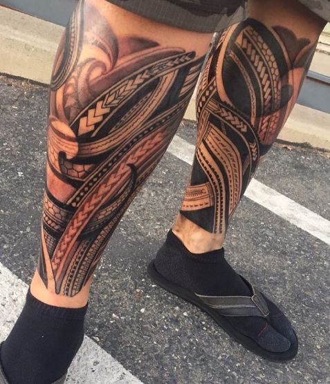 60 Tribal Leg Tattoos For Men  Cool Cultural Design Ideas