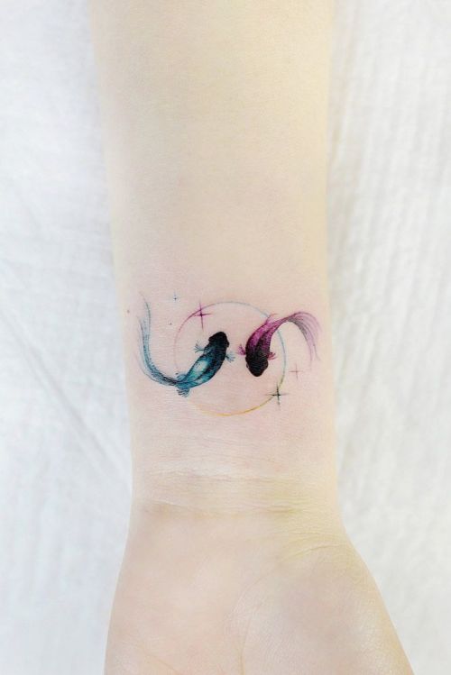 Pisces Horoscope Tattoo Zodiac Sign Fish (106)